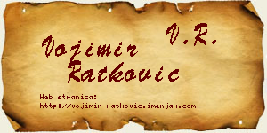 Vojimir Ratković vizit kartica